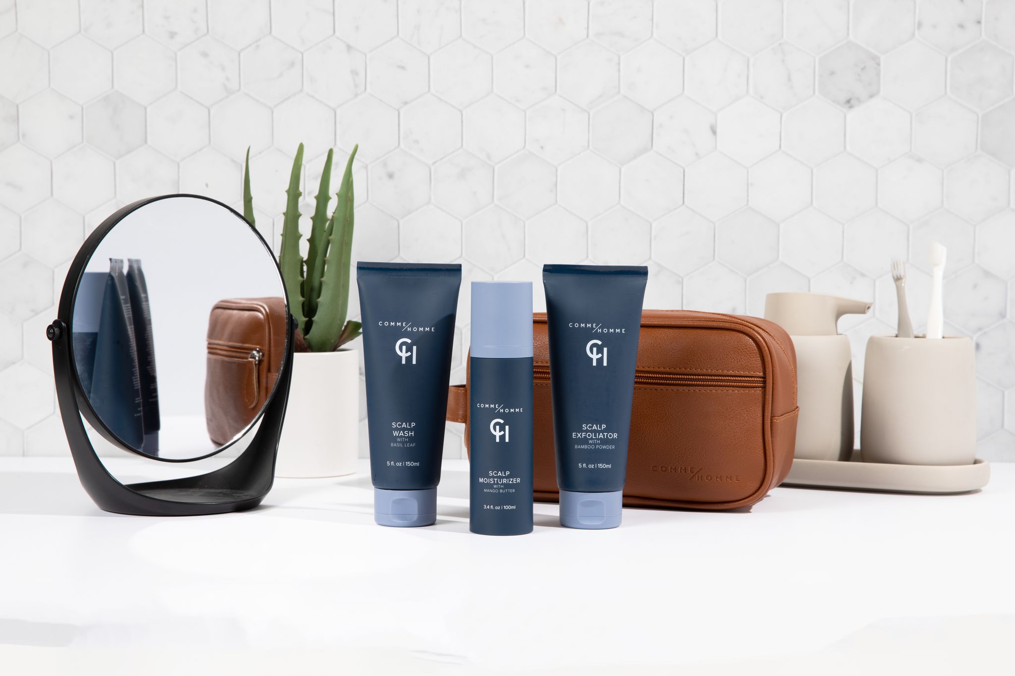 Comme Homme Scalp Wash, Moisturizer, and Exfoliator for Men's Skincare